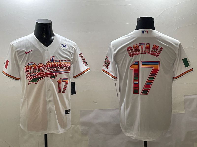 Men Los Angeles Dodgers #17 Ohtani White Game 2025 Nike MLB Jersey style 2264->los angeles dodgers->MLB Jersey